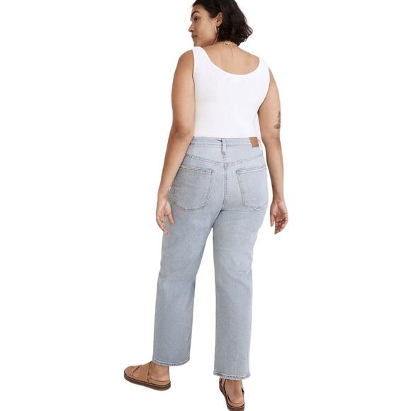 Madewell High Rise Distressed The Perfect Vintage Straight Jean Women's Size 27‎ - Picture 2 of 8
